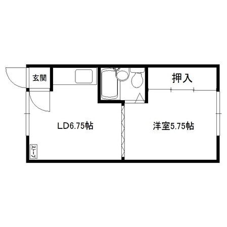 西7丁目 徒歩2分 2階の物件間取画像